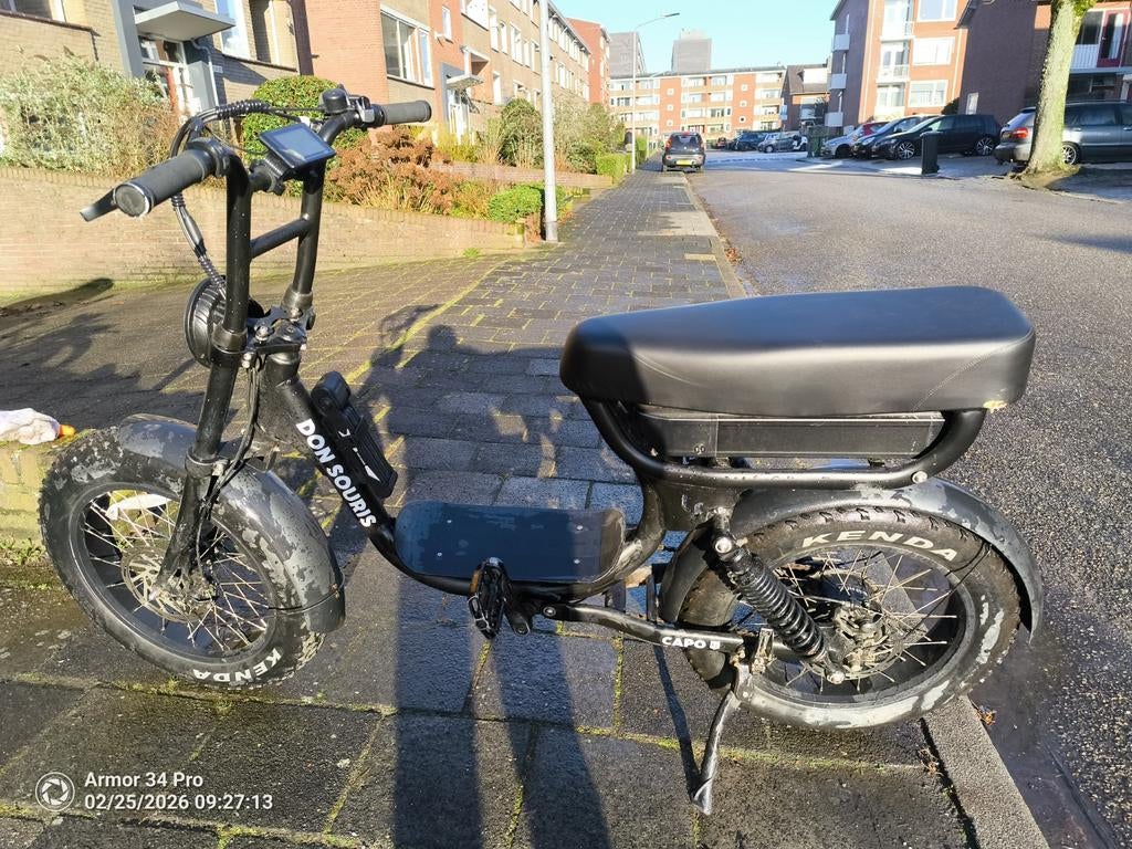 Fatbike Don Souris Capo Matte Black, Fietsen en Brommers, Elektrische fietsen, Minder dan 30 km per accu, Gebruikt, Minder dan 47 cm