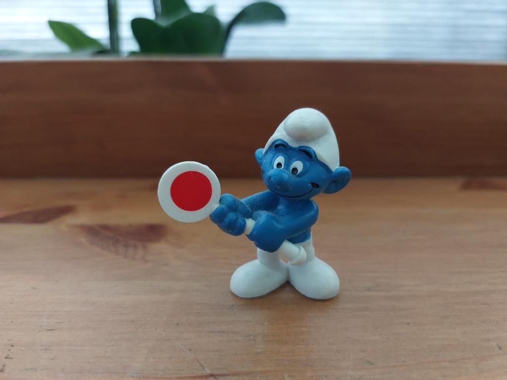 Smurf met stopbord 20154 De Smurfen, Verzamelen, Ophalen of Verzenden