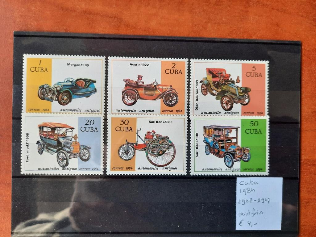 Cuba thematisch auto vervoer transport postfris, Ophalen of Verzenden, Auto's