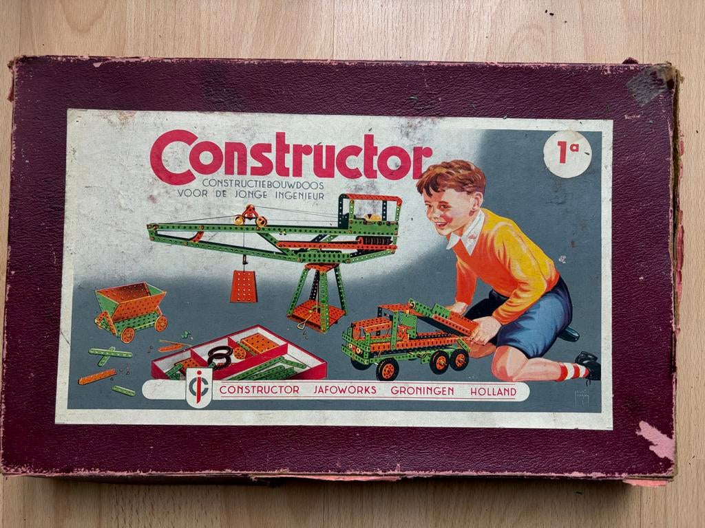 Vintage jaren 50 Constructor Jafoworks Bouwdoos, Ophalen of Verzenden