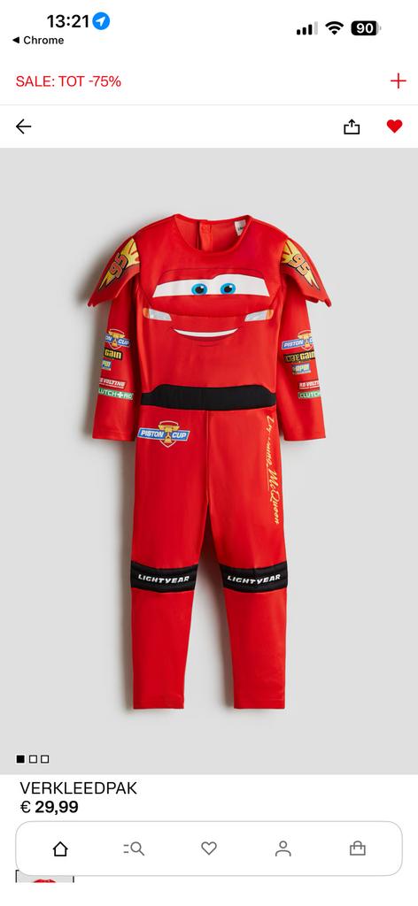 Cars verkleedkleding, Kinderen en Baby's, Carnavalskleding en Verkleedspullen, Ophalen of Verzenden, Zo goed als nieuw, Jongen of Meisje
