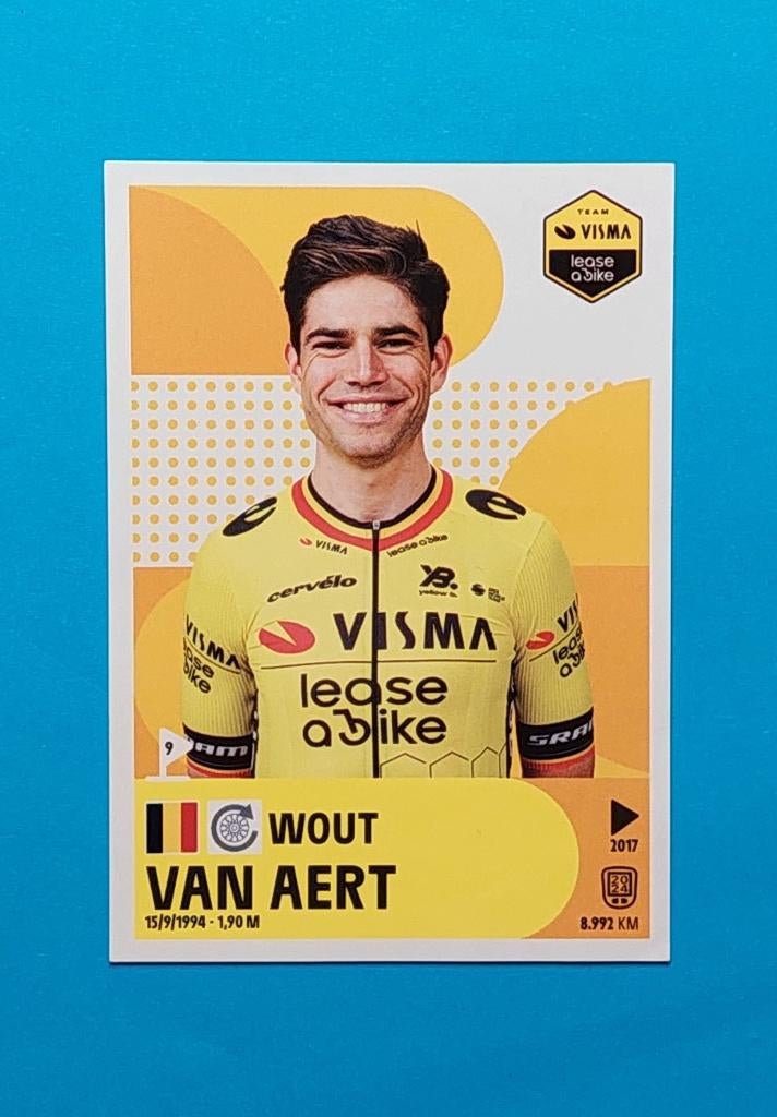 Wout Van Aert Panini sticker TdF 2025, Verzenden, Nieuw, Sticker