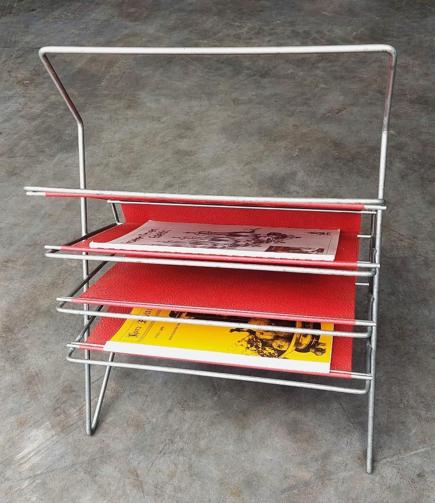 Vintage design lectuurbak / lp-houder | Voss, Huis en Inrichting, Woonaccessoires | Krantenbakken en Lectuurbakken, Gebruikt, .