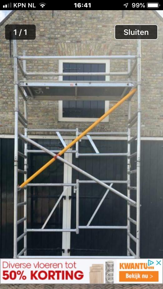 Div steigers te huur, Doe-het-zelf en Verbouw, Steigers, Ophalen, Gebruikt, Rolsteiger of Kamersteiger, 2 tot 5 meter