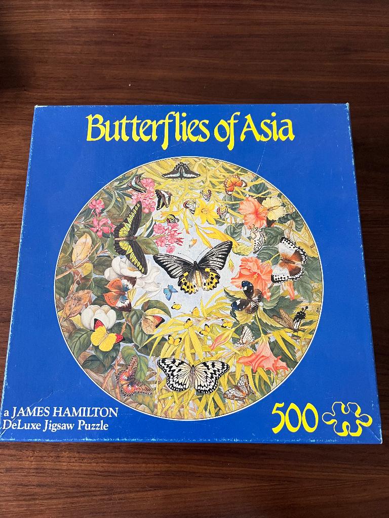 Puzzel Butterflies of Asia 500 stukjes, Ophalen, 500 t/m 1500 stukjes, Zo goed als nieuw, Legpuzzel