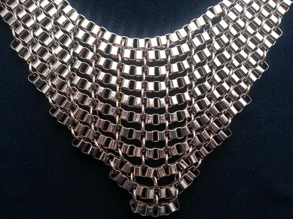 Zware goudkleurige ketting, Sieraden, Tassen en Uiterlijk, Kettingen, Overige materialen, Verstelbaar, Ophalen of Verzenden, Zo goed als nieuw
