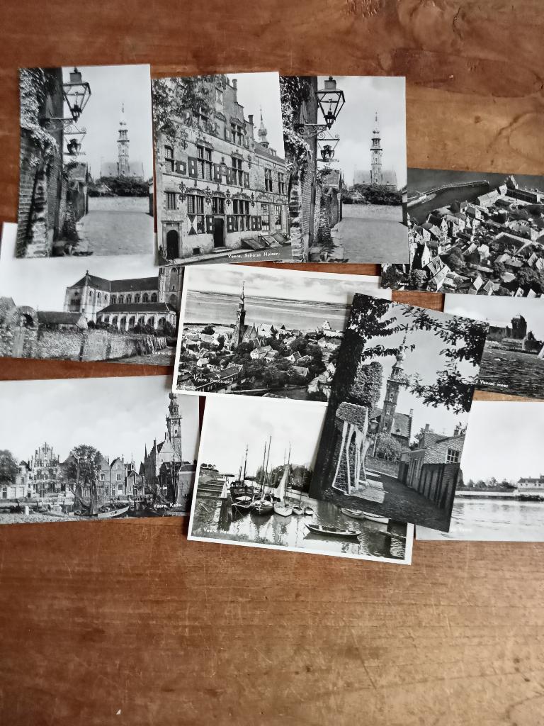 9 stuks Tholen zwat wit foto kaarten, Ophalen of Verzenden