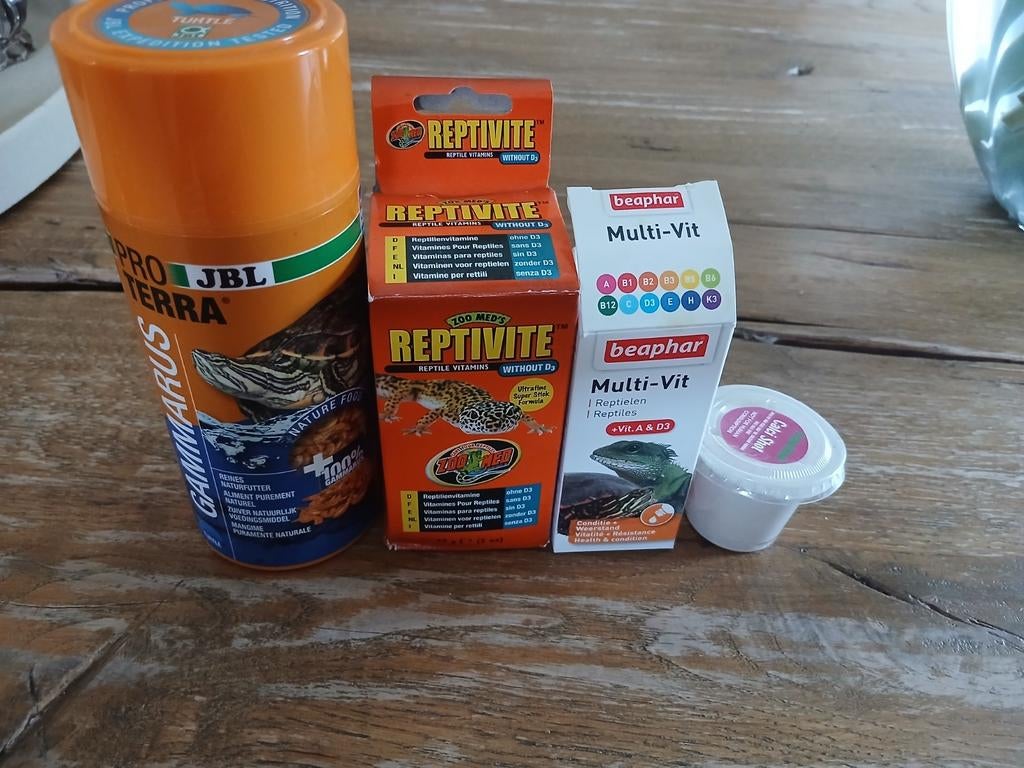 Schildpadden voer,vitamines en kalk, Dieren en Toebehoren, Reptielen en Amfibieën, Schildpad, 0 tot 2 jaar