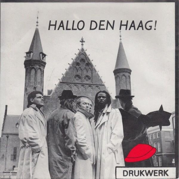 Single (1988) DRUKWERK - Hallo Den Haag !, Cd's en Dvd's, Vinyl Singles, Gebruikt, 7 inch, Single, Ophalen of Verzenden