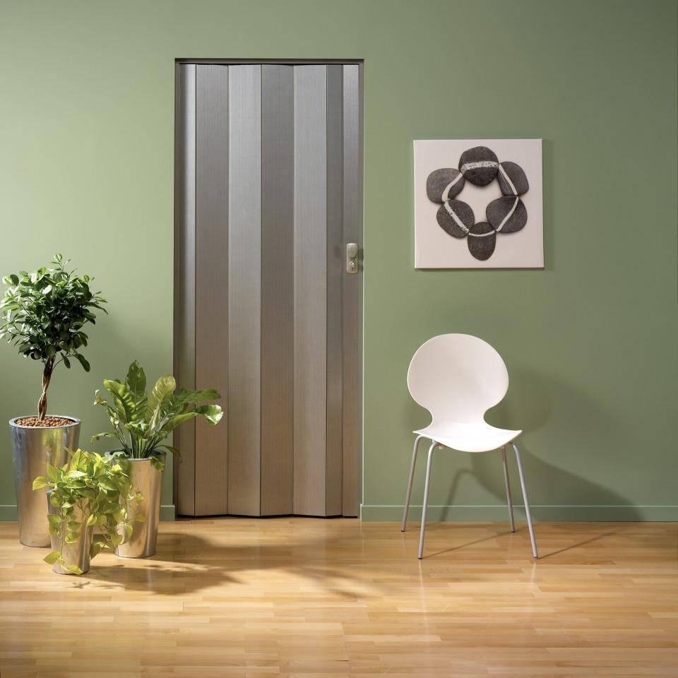 NU!! Grosfillex Spacy vouwdeur kleur aluminium BxH 84x205 cm, Ophalen of Verzenden, Nieuw, 50 tot 100 cm, 200 cm of meer