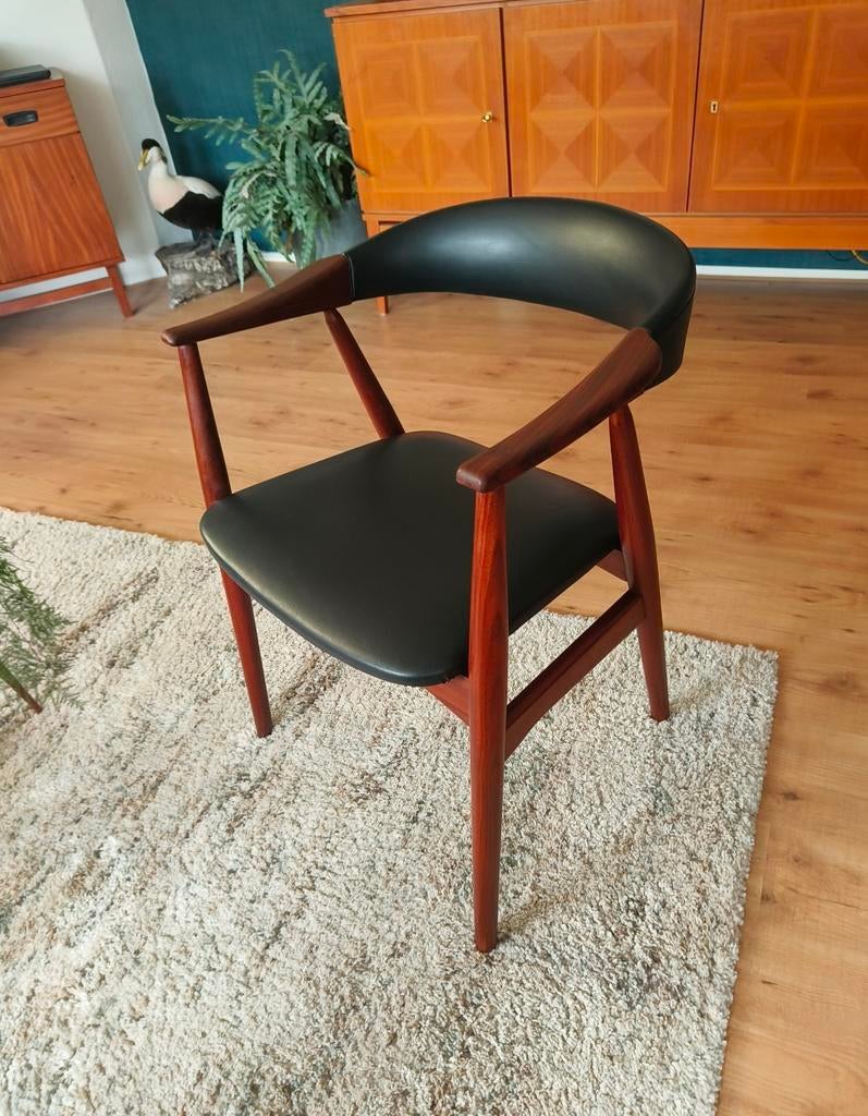 Deense Vintage Stoel - bureaustoel, Ophalen, Zwart, Vintage, Zo goed als nieuw