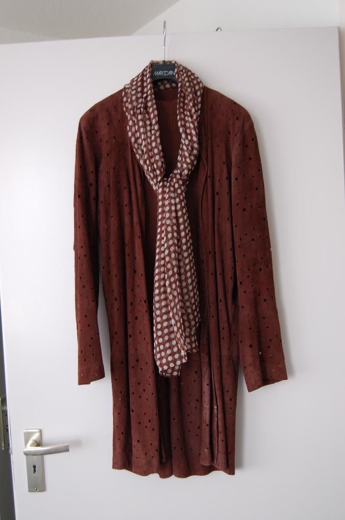 Marc Cain Suede vest N3 maat 38 driedelig, Maat 38/40 (M), Marc Cain, Overige kleuren, Verzenden