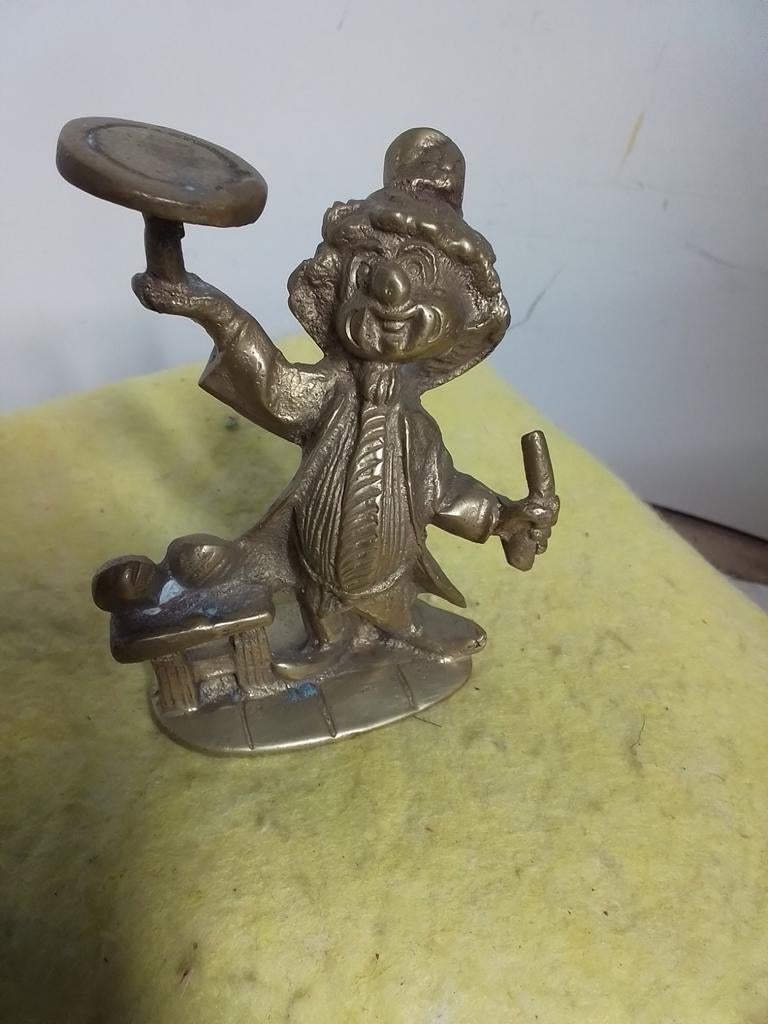 12142) messing beeld clown  hoog  10cm, Ophalen of Verzenden