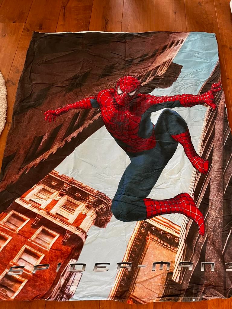 Dekbedovertrek “Spiderman”, Kinderen en Baby's, Kinderkamer | Beddengoed, Gebruikt, Blauw, Dekbedovertrek, Ophalen of Verzenden