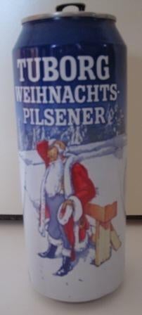 leeg blik Tuborg kerst bier - puntgaaf!, Ophalen of Verzenden, Zo goed als nieuw, Overige typen, Overige merken