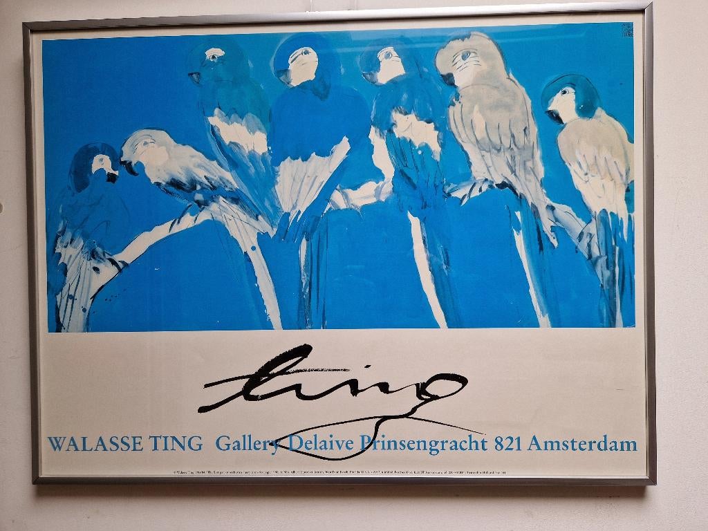 Poster tentoonstelling Walasse Ting 1983, Deurposter of groter, Rechthoekig Liggend, Ophalen of Verzenden, Zo goed als nieuw