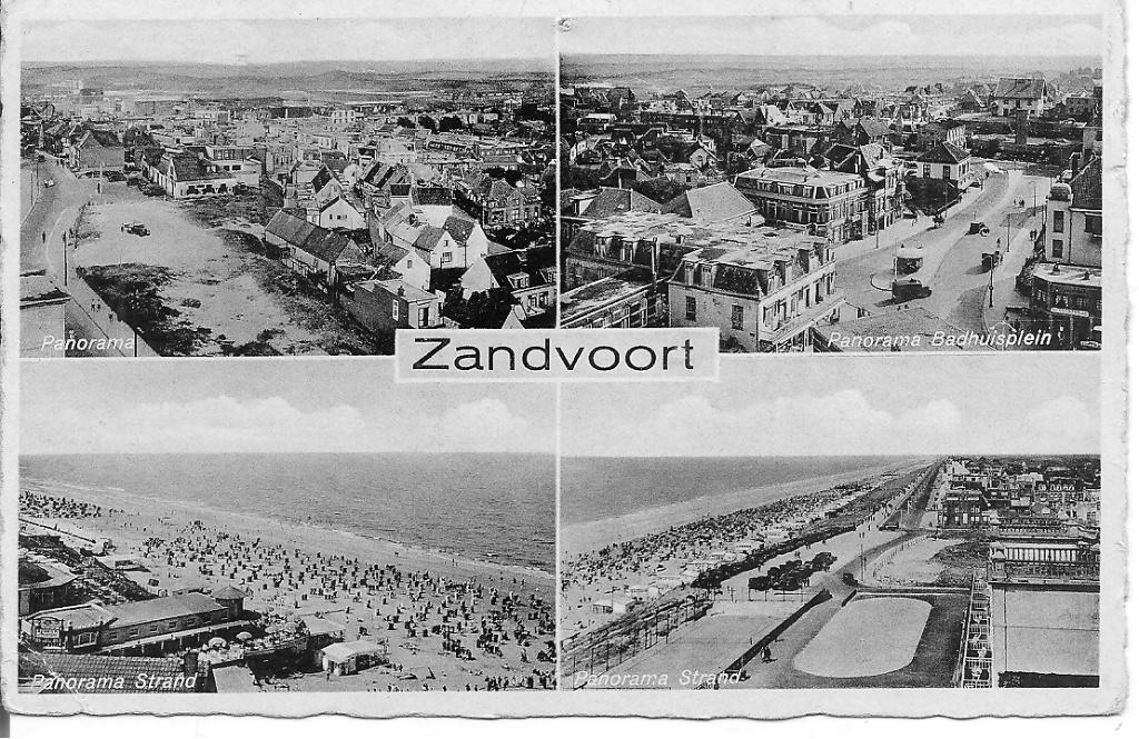 Zandvoort Panorama's - Verzonden naar Zuid-Afrika (1938), Ophalen of Verzenden, 1920 tot 1940, Gelopen, Noord-Holland
