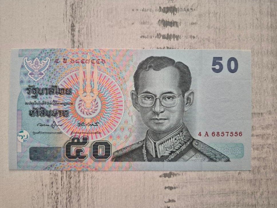 Thailand 50 Baht biljet - Koning Bhumibol Adulyadej, Ophalen of Verzenden, Zuidoost-Azië, Los biljet