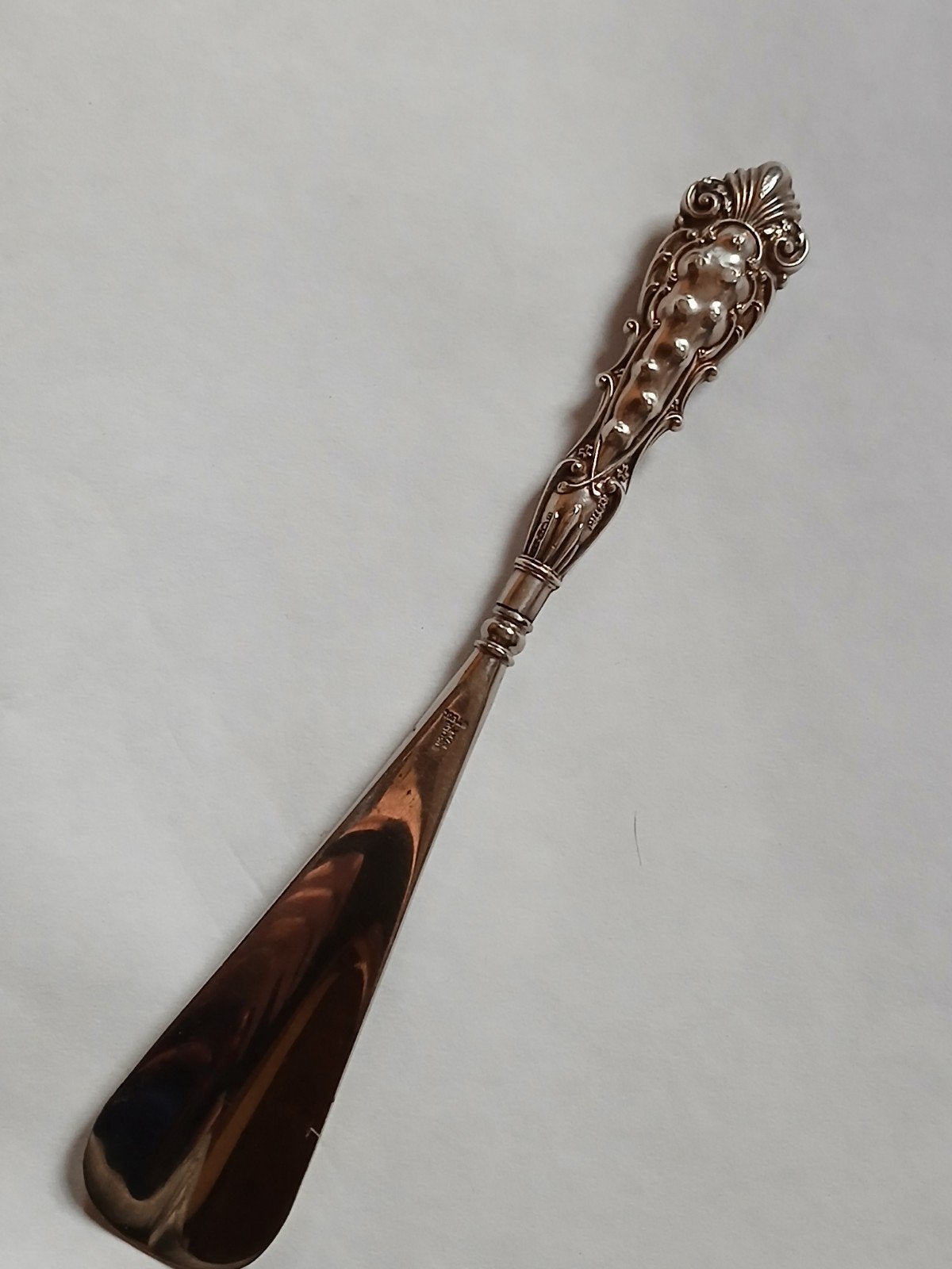 antiek oud zilver schoenlepel engels verzamelzilver heft, Antiek en Kunst, Ophalen, Zilver