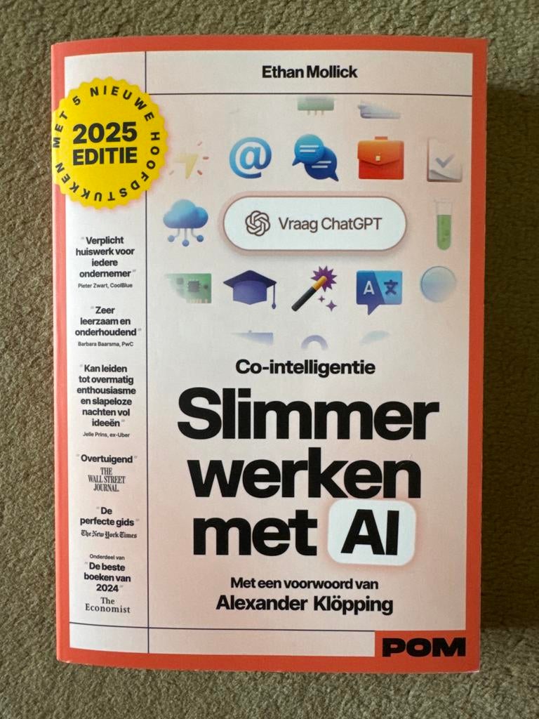 Slimmer werken met AI - Ethan Mollick (2025 editie), Boeken, Informatica en Computer, Ophalen of Verzenden, Zo goed als nieuw
