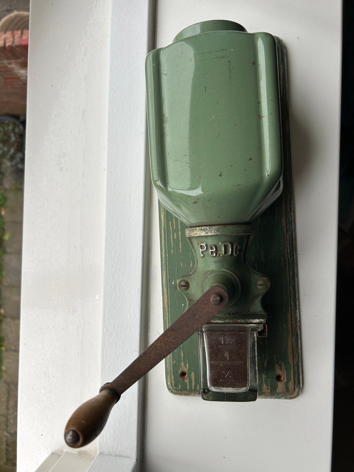 Antieke Pe.De koffiemolen - Wandmodel, Ophalen of Verzenden