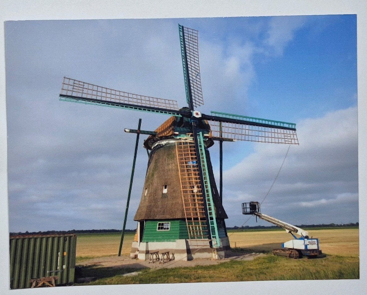 Middenbeemster ( N.H. ) foto Molen De Nachtegaal verplaatst, Verzamelen, Verzenden, 1980 tot heden, Foto, Zo goed als nieuw