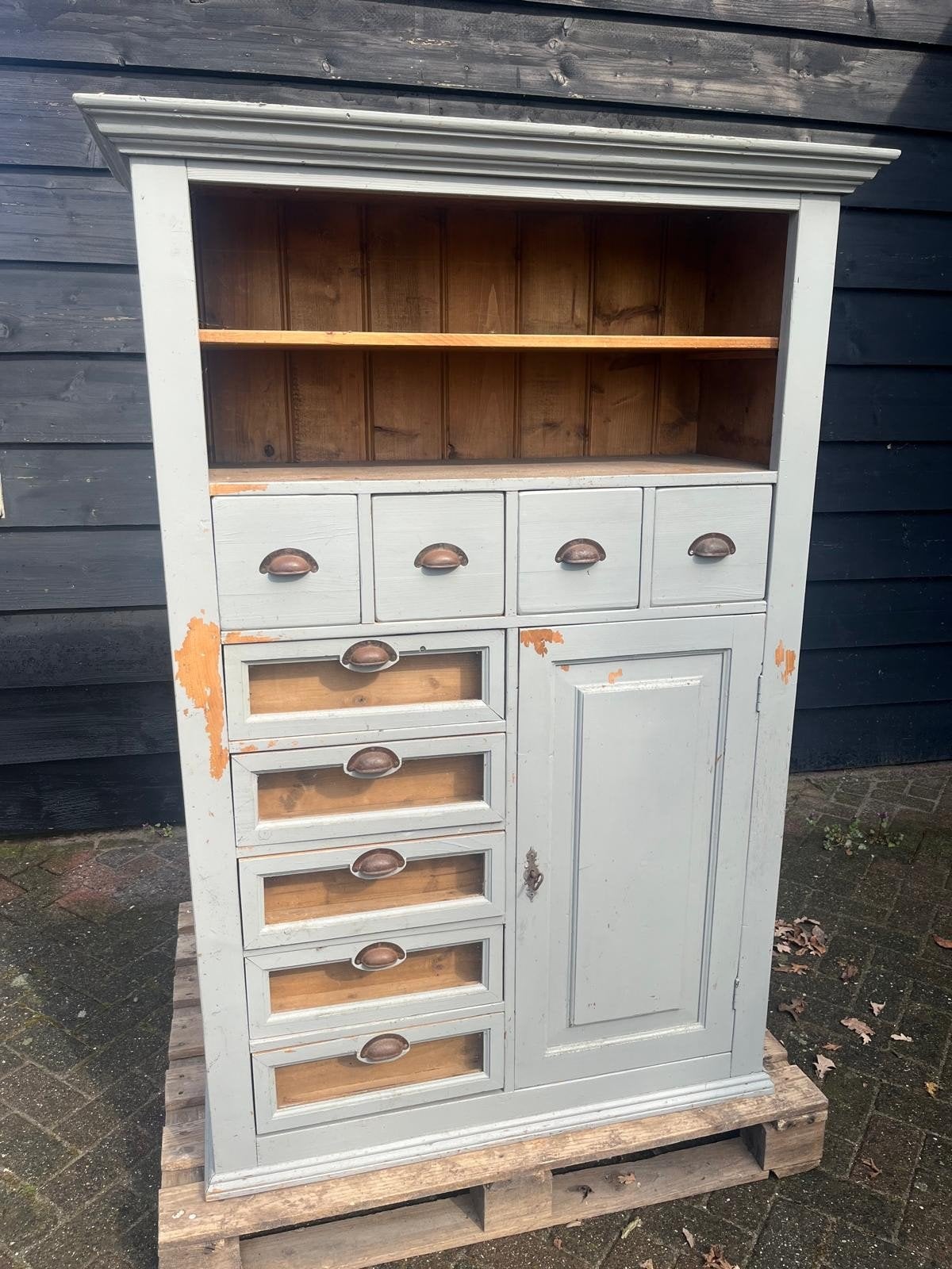 Antieke Voorraadkast / Apothekerskast, Antiek en Kunst, Ophalen