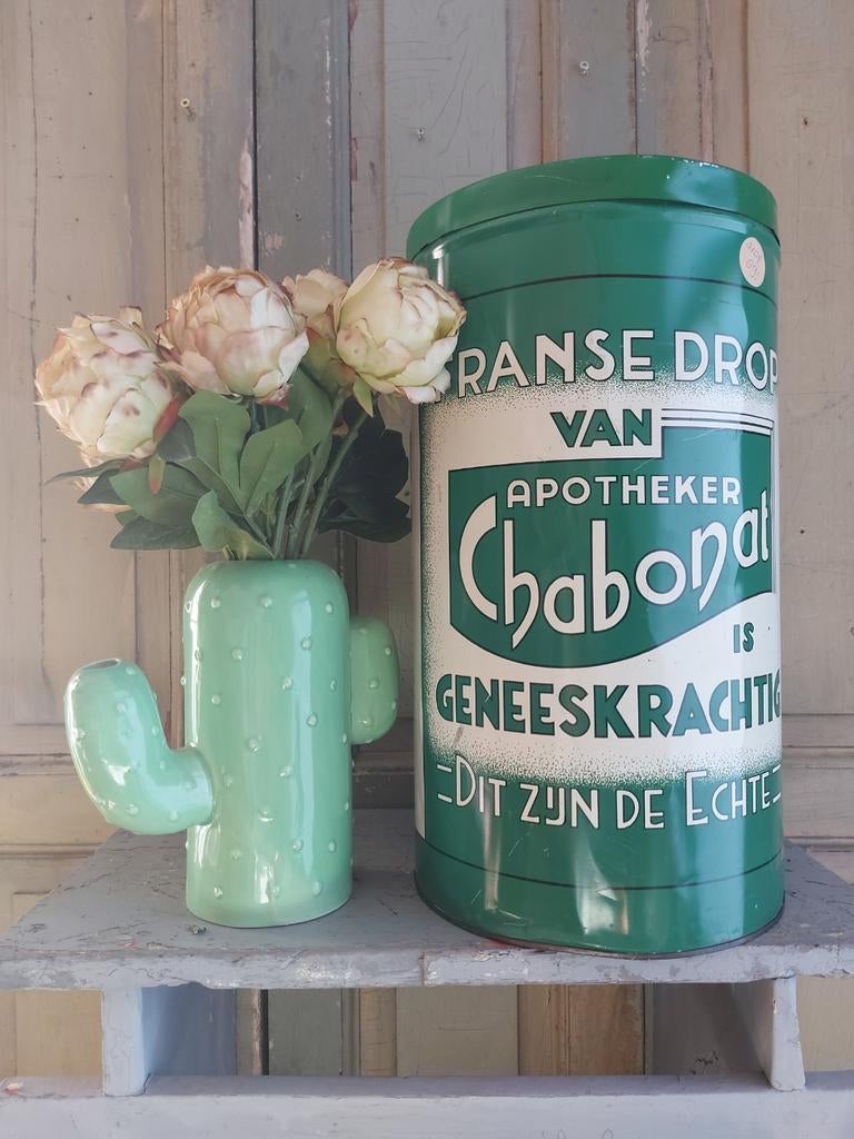 Antiek winkelblik ,voorraadblik, Verzamelen, Blikken, Ophalen of Verzenden, Gebruikt, Overige