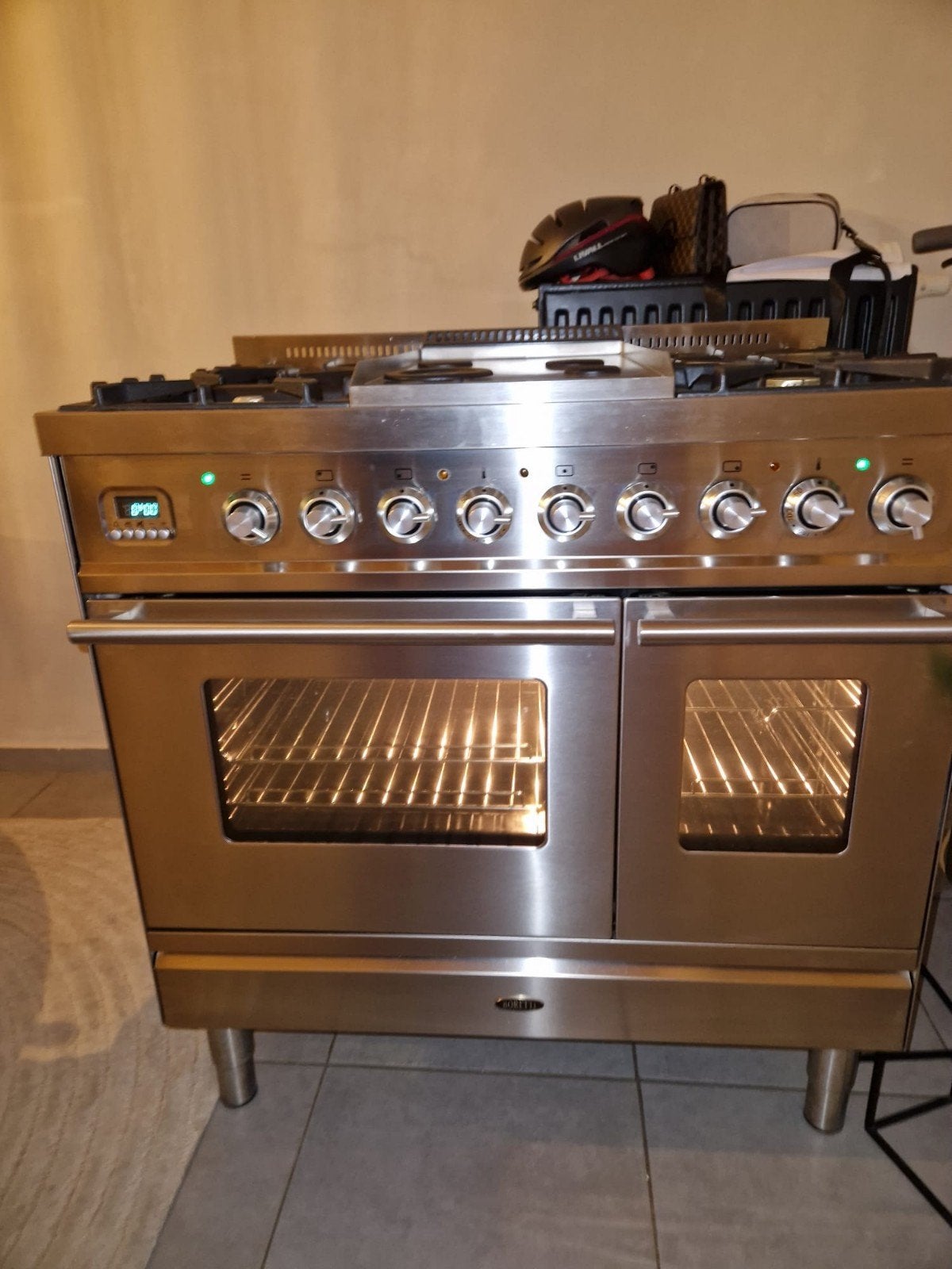Borreti gasfornuis, Witgoed en Apparatuur, 60 cm of meer, Ophalen of Verzenden, Zo goed als nieuw, Gas