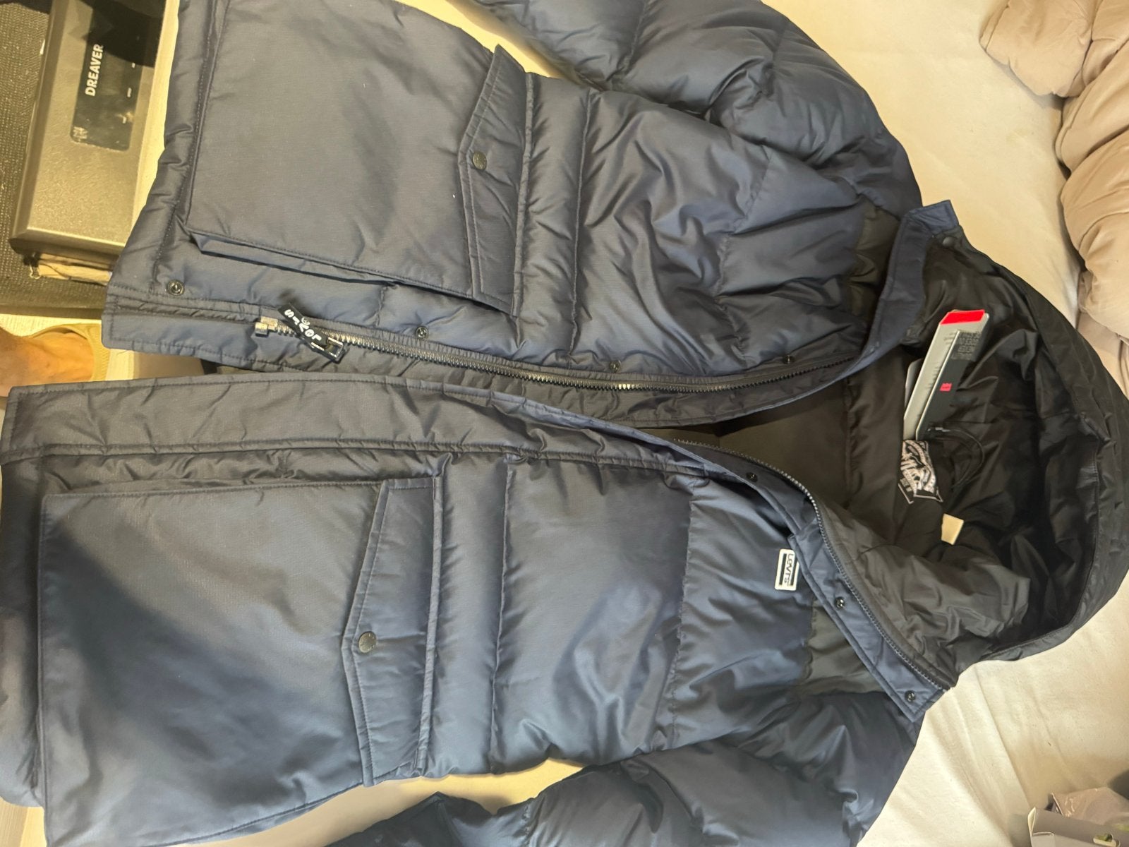 Levi's heren winterjas - Maat M - Nieuw met labels, Kleding | Heren, Ophalen of Verzenden, Nieuw, Maat 48/50 (M), Blauw