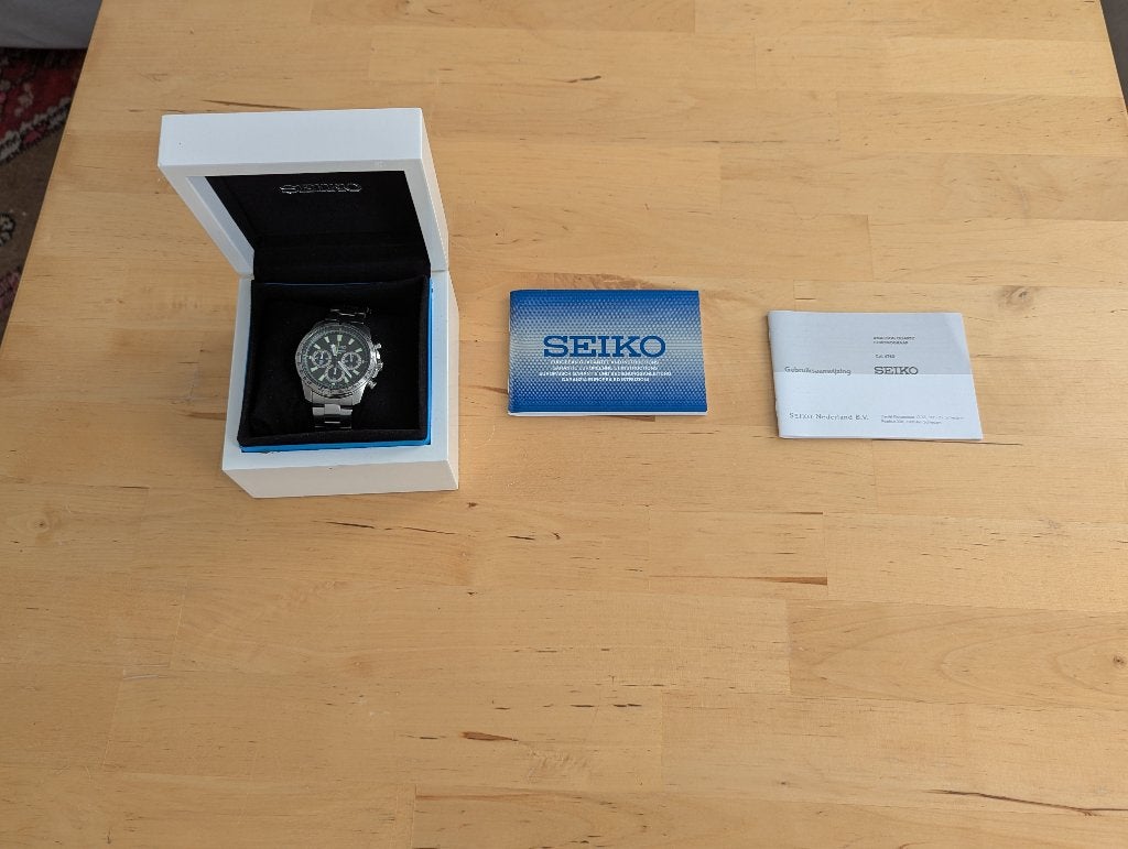 SEIKO 6T63-00D0, Sieraden, Tassen en Uiterlijk, Horloges | Heren, Ophalen, Staal, Polshorloge, Zo goed als nieuw