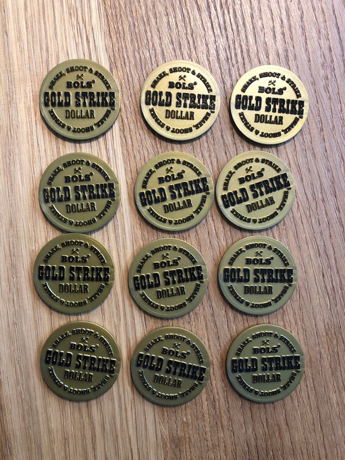 Vintage bols goldstrike dollars dollar shotglaasjes shotje, Ophalen of Verzenden, Goud