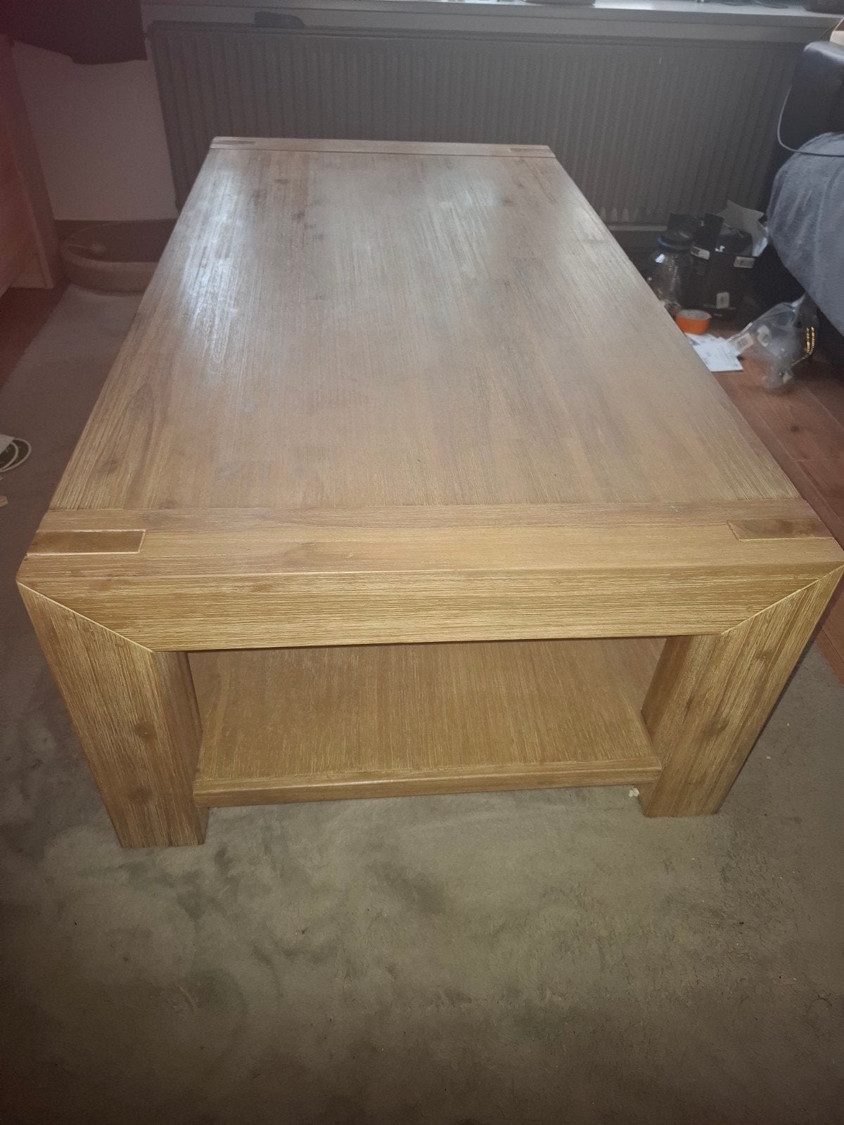 Mooie, stevige salontafel te koop, Ophalen, 100 tot 150 cm, 50 tot 100 cm, Zo goed als nieuw