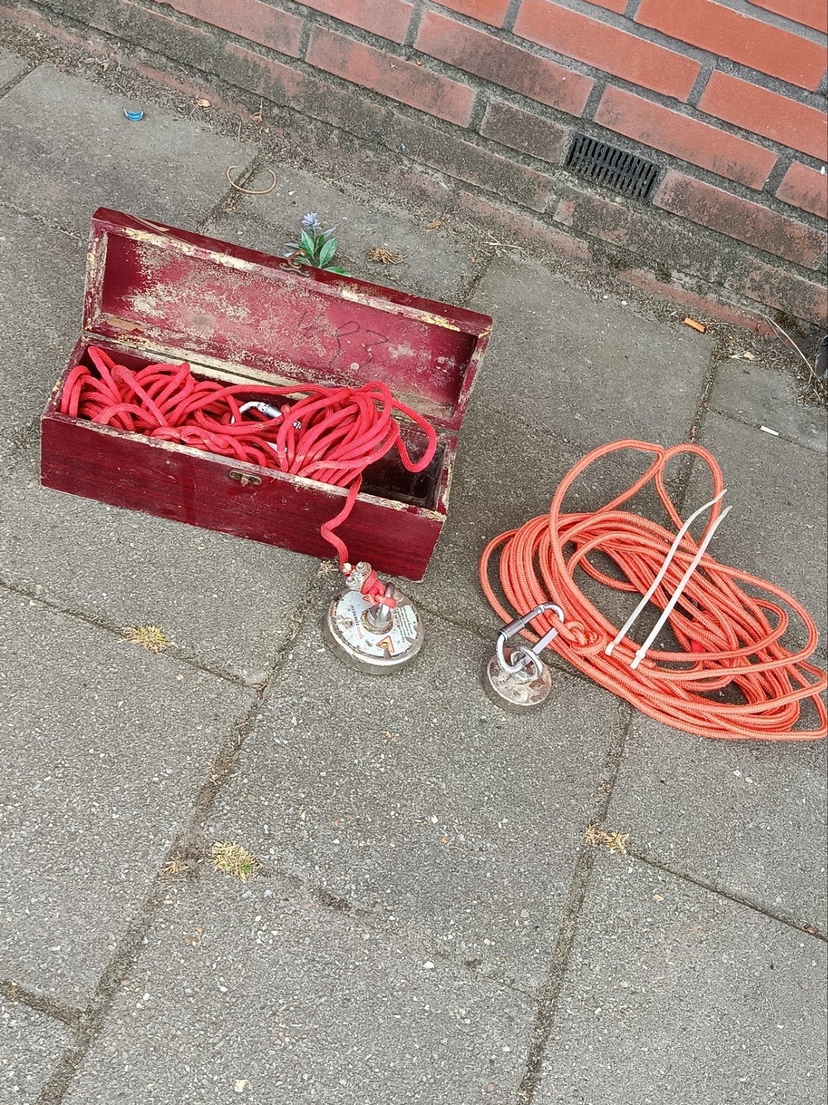 vismagneten., Ophalen, Gebruikt