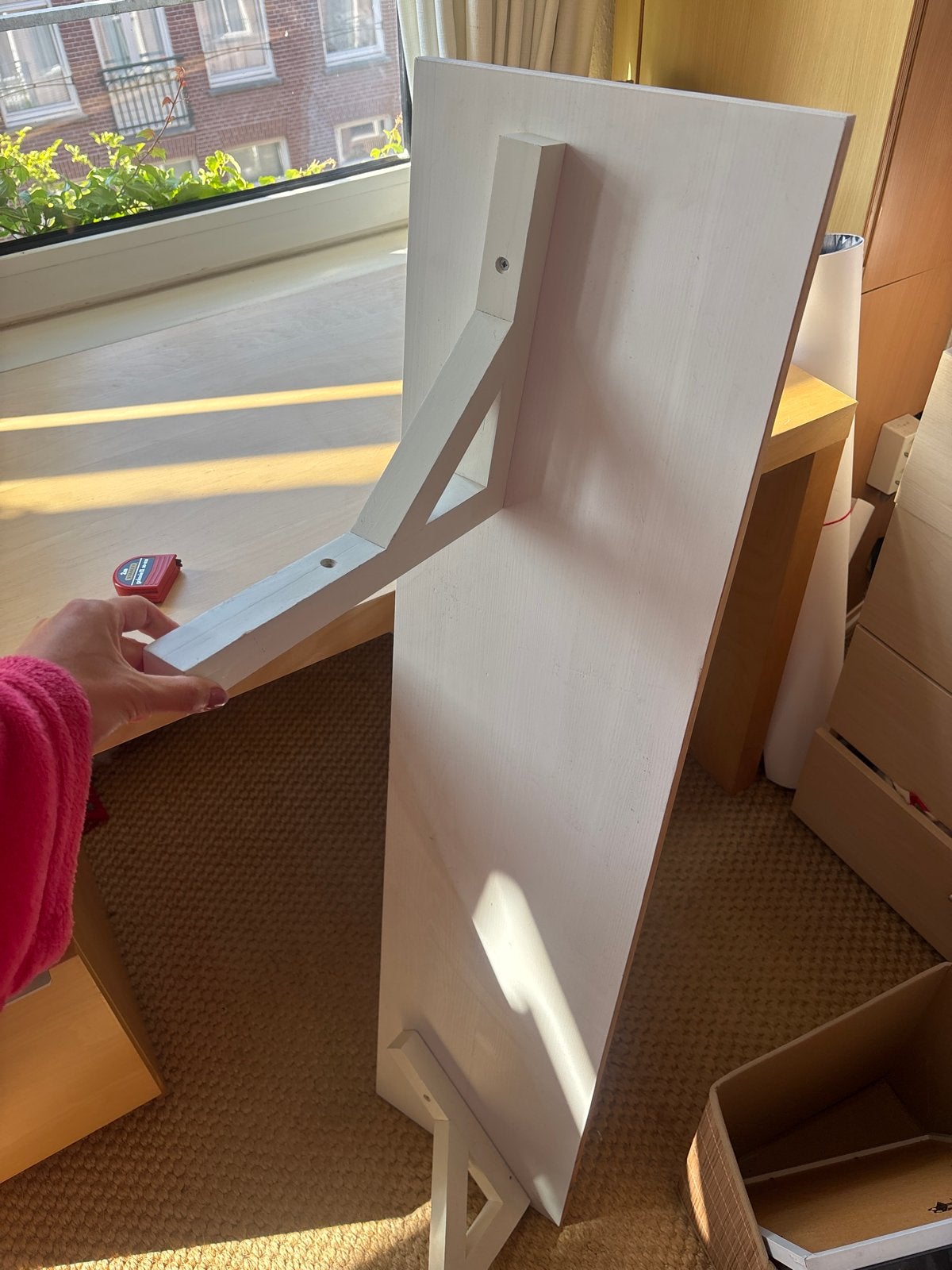 IKEA plank 120x28x2 cm met plankhouders, Ophalen, Gebruikt