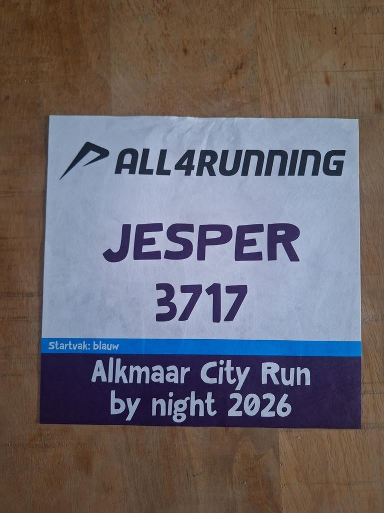 Startbewijs alkmaar city run 10 km, Sport en Fitness, Loopsport en Atletiek, Ophalen