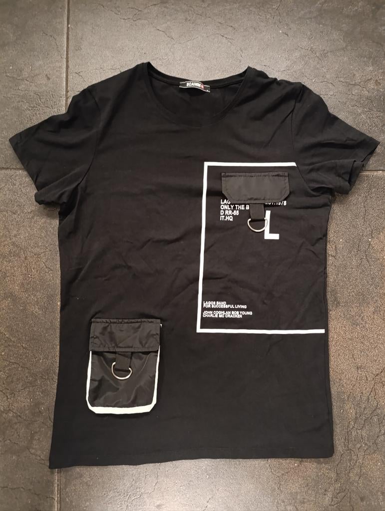 Zwart shirt maat M, Kleding | Heren, T-shirts, Ophalen of Verzenden, Zo goed als nieuw, Maat 48/50 (M), Zwart