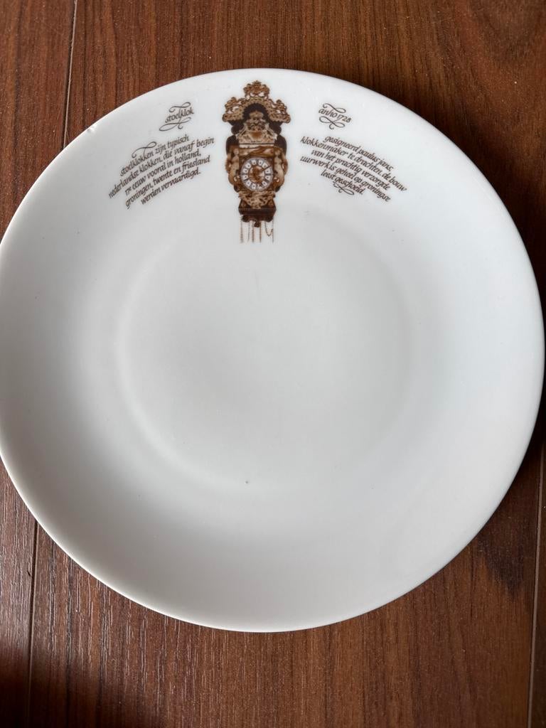 3 Antieke Friese Stoelklok Borden- Uniek Verzamelstuk, Antiek en Kunst, Antiek | Servies los, Ophalen