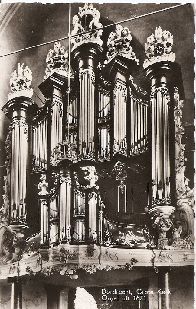 Dordrecht, Grote Kerk, Orgel uit 1671, Ophalen of Verzenden, 1960 tot 1980, Gelopen, Zuid-Holland