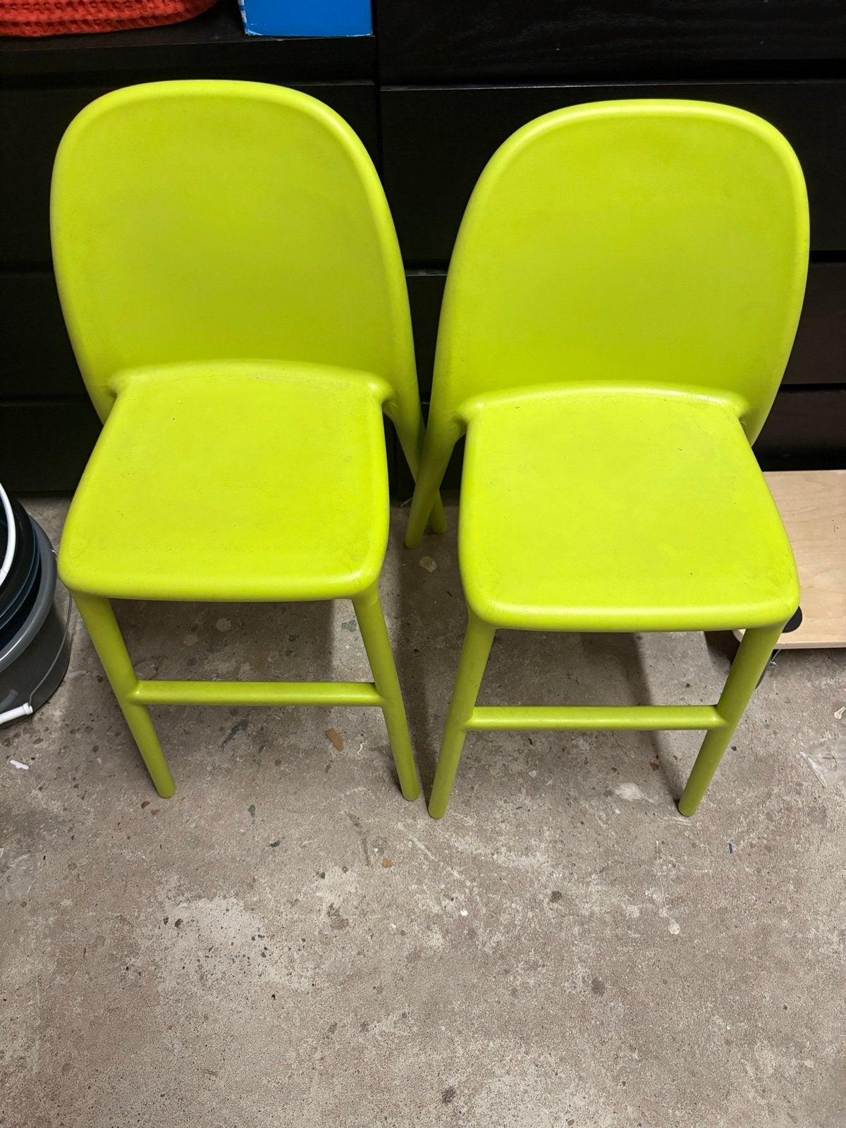 2x Groene urban ikea Kinderstoel - Gebruikt, Ophalen, Kunststof, Gebruikt, Twee