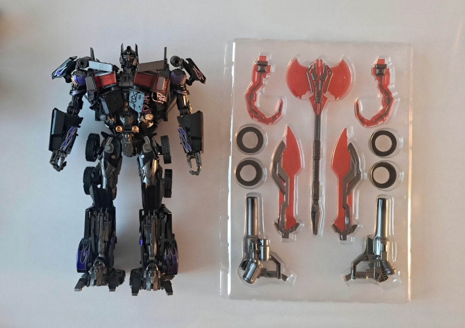 Transformers Optimus Prime Actiefiguur met Accessoires, Overige generaties, Ophalen, Zo goed als nieuw, Autobots
