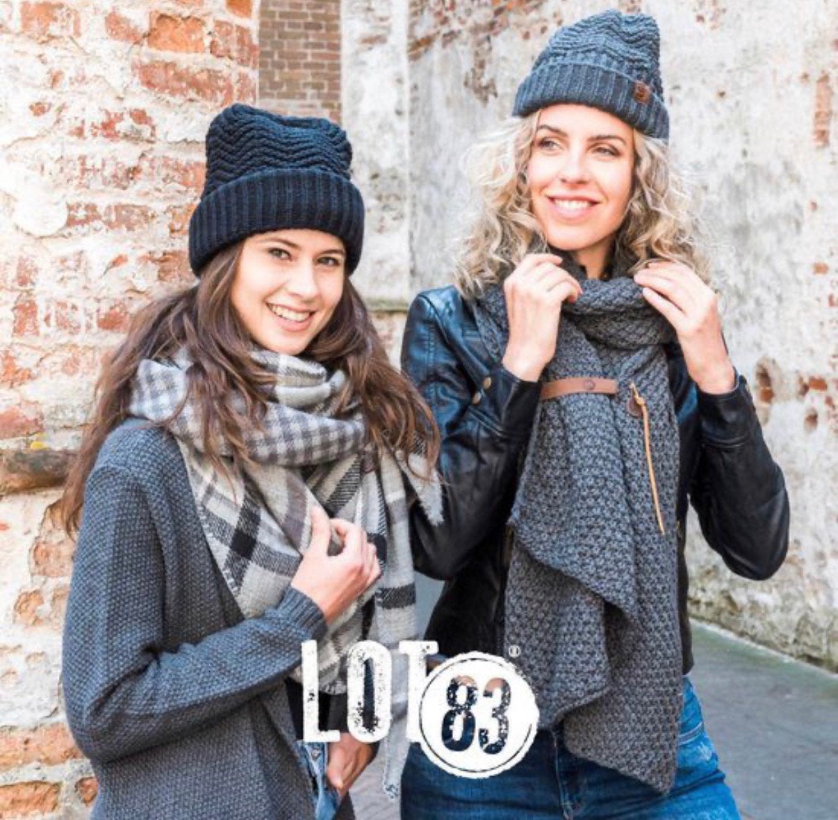 Lot83 sjaal Pleun ruit, -, -, Maat 42/44 (L), Nieuw