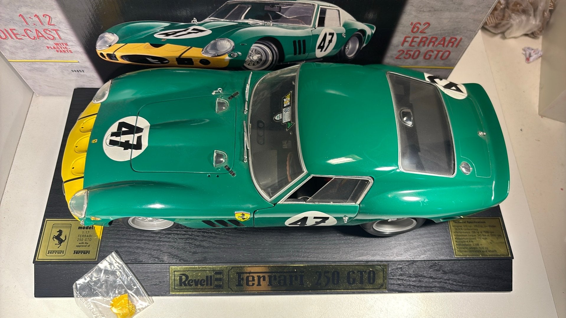 ferrari 250 gto #47 revell 1.12, Auto, Ophalen of Verzenden, A, A