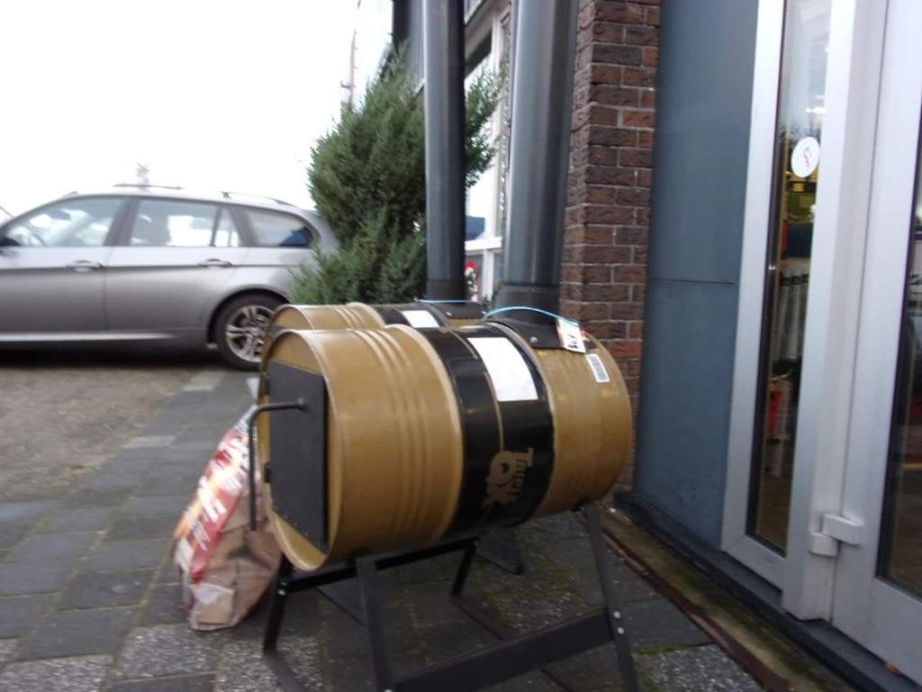 terraskachel de barrelbrander van de kachelman!, Tuin en Terras, Ophalen