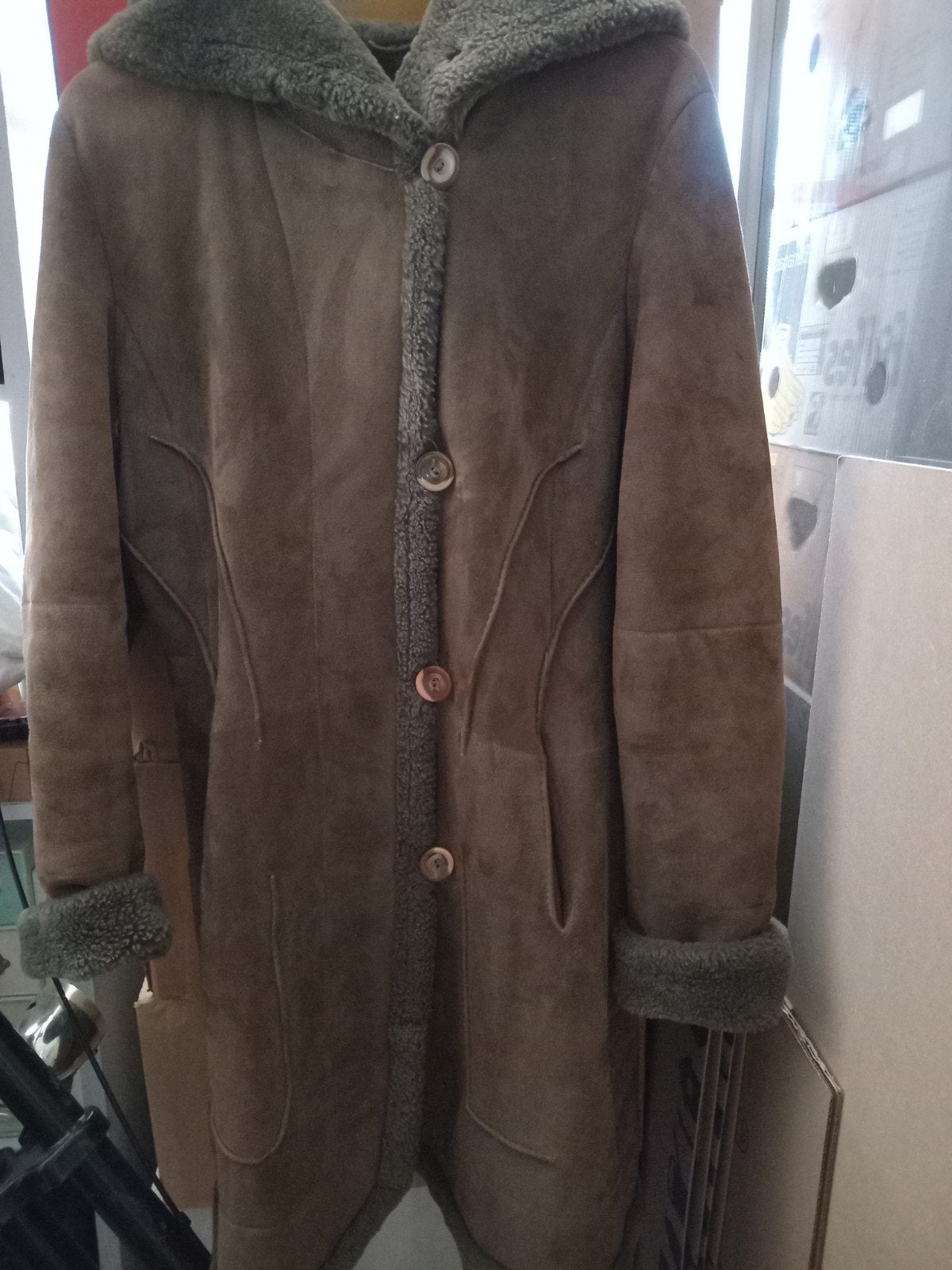 Dames jas Lams Leer, Ophalen, Bruin, Maat 42/44 (L), Arma Collection
