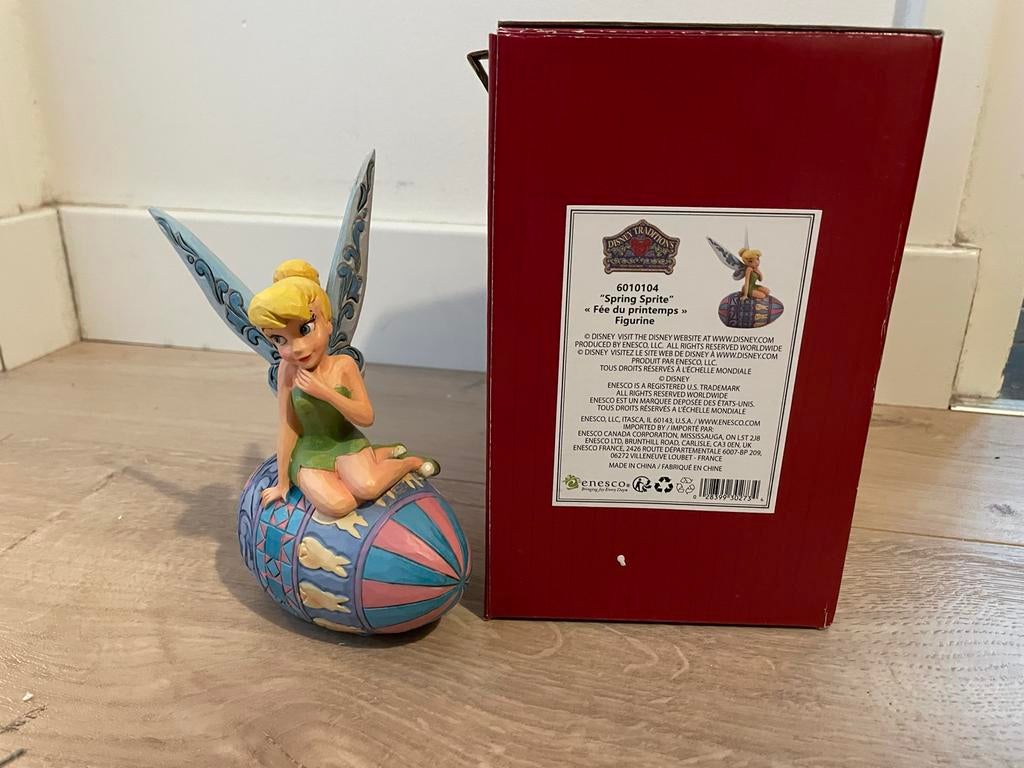 Disney Traditions Jim Shore Tinkerbell op Paasei Beeldje, Verzamelen, Ophalen of Verzenden, Peter Pan of Pinokkio, Zo goed als nieuw