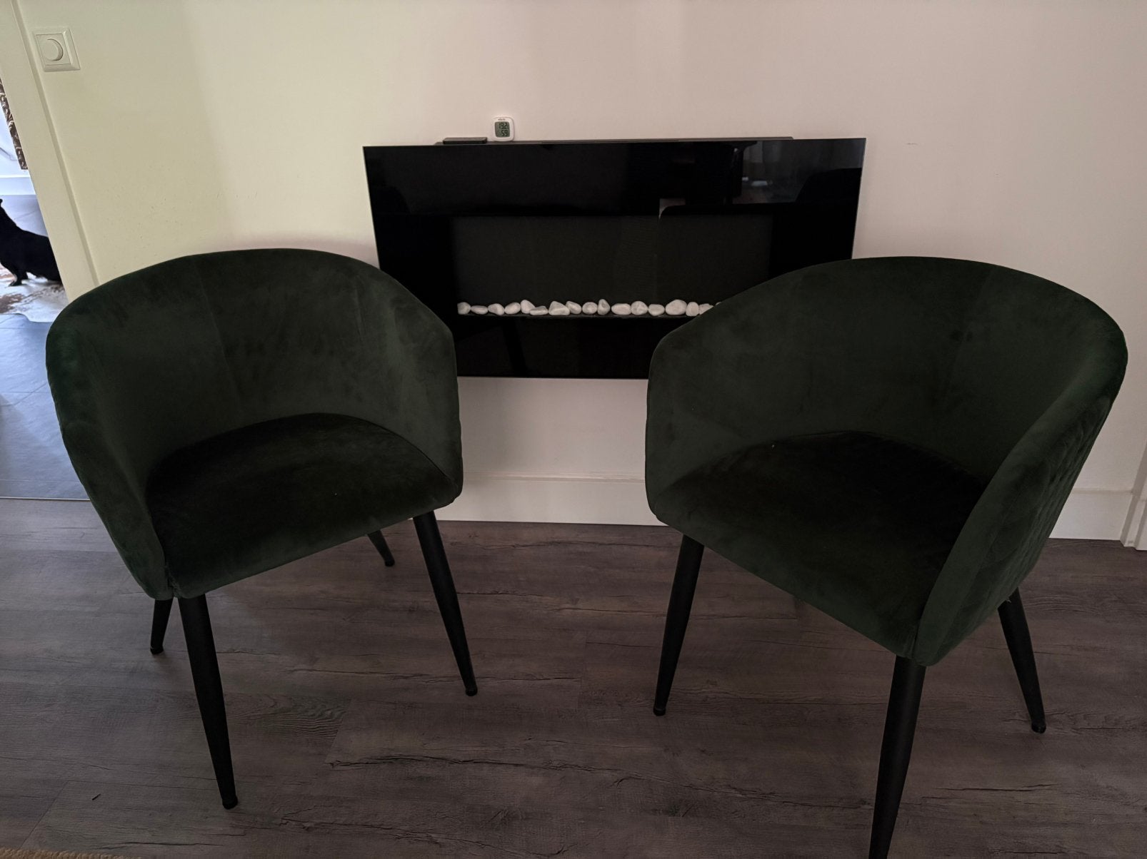 Velvet groene stoel, Ophalen, Zo goed als nieuw, Overige kleuren, Eén