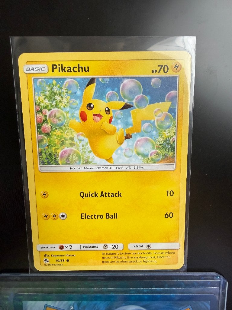 Pikachu 19/68 excl/nm, Ophalen of Verzenden, Zo goed als nieuw, Losse kaart