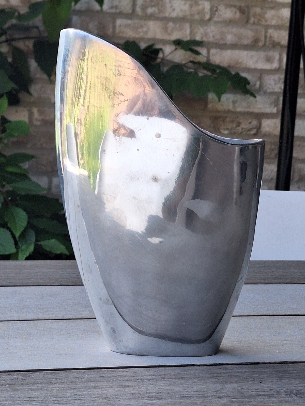Ikea vintage vaas chroom jaren 90, Huis en Inrichting, Woonaccessoires | Vazen, Ophalen of Verzenden, Zo goed als nieuw, Zilver