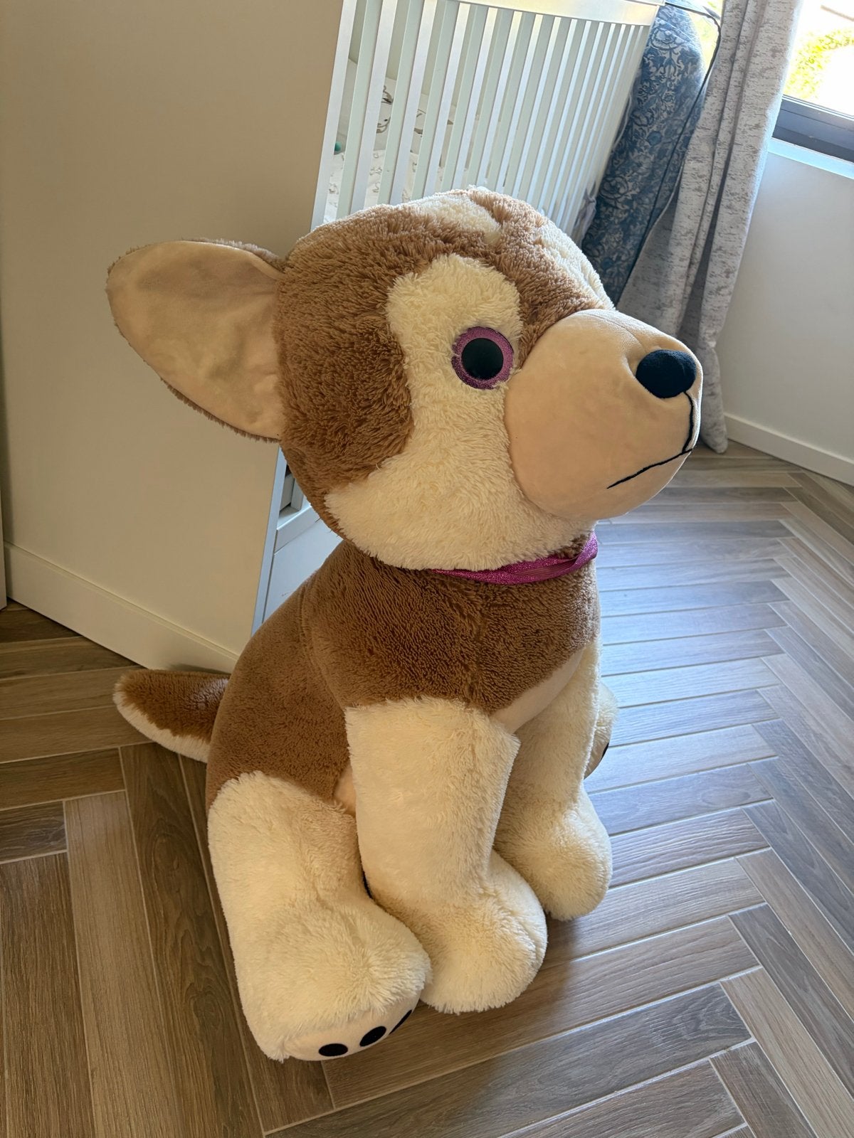 Grote teddy hond knuffel, Ophalen, Hond, Zo goed als nieuw, Bruin